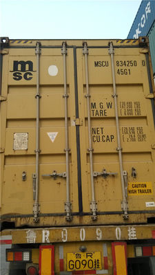 中国 黄色い鋼鉄貨物輸送のために専門20フィートによって使用される貨物用コンテナ サプライヤー
