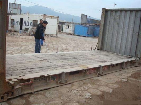 中国 出荷の平らな棚は鋼鉄貯蔵容器20GP 6.06mの長さを使用しました サプライヤー