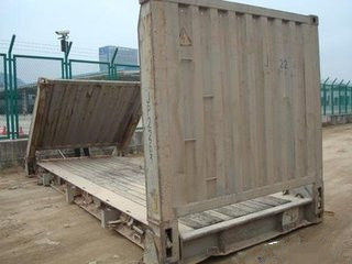 中国 33のCBMの乾燥した使用された平らな棚の容器は5.90m* 2.35m*2.39mの寸法を測ります サプライヤー