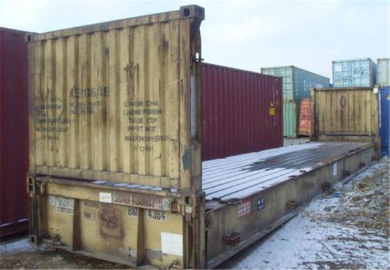 中国 Intermodal輸送20ftの平らな棚の容器は5.90m* 2.35mの寸法を測ります サプライヤー